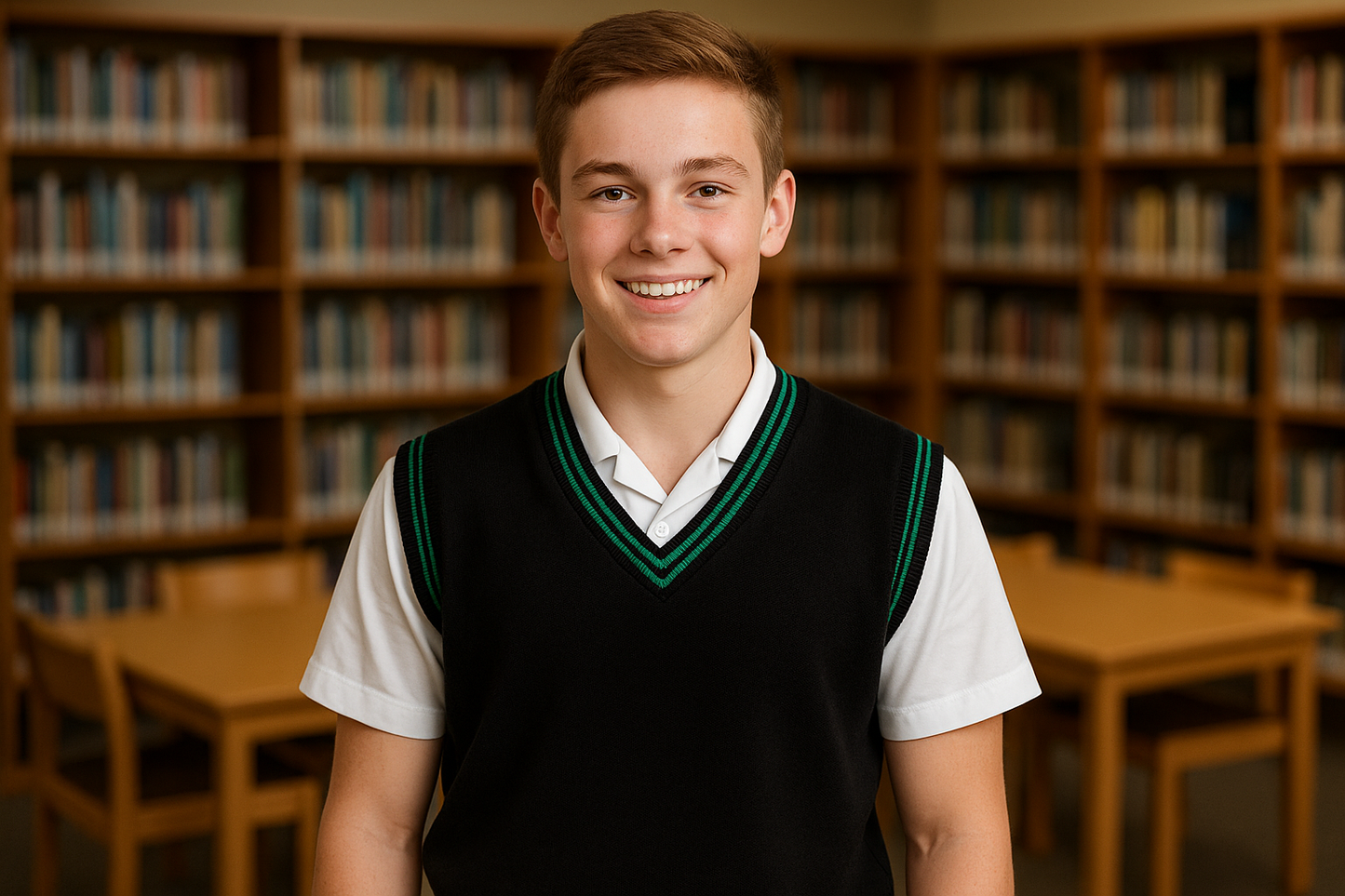 South African Student in School Uniform Sweater