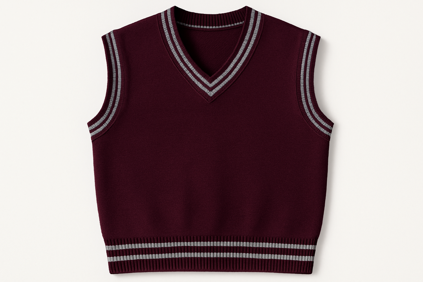 Maroon Sweater Product Mockup - Gray Trims
