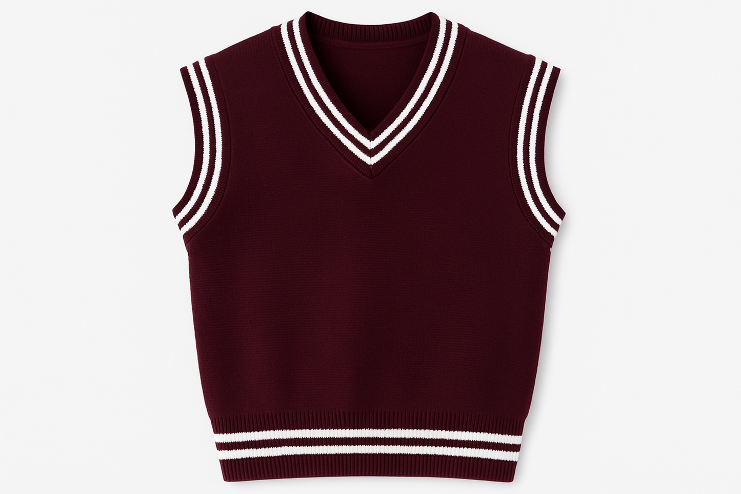 Maroon Sweater Product Mockup - White Trims