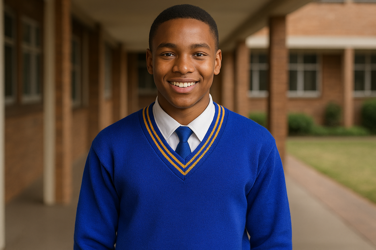 Older student (size 38-42) wearing the sweater