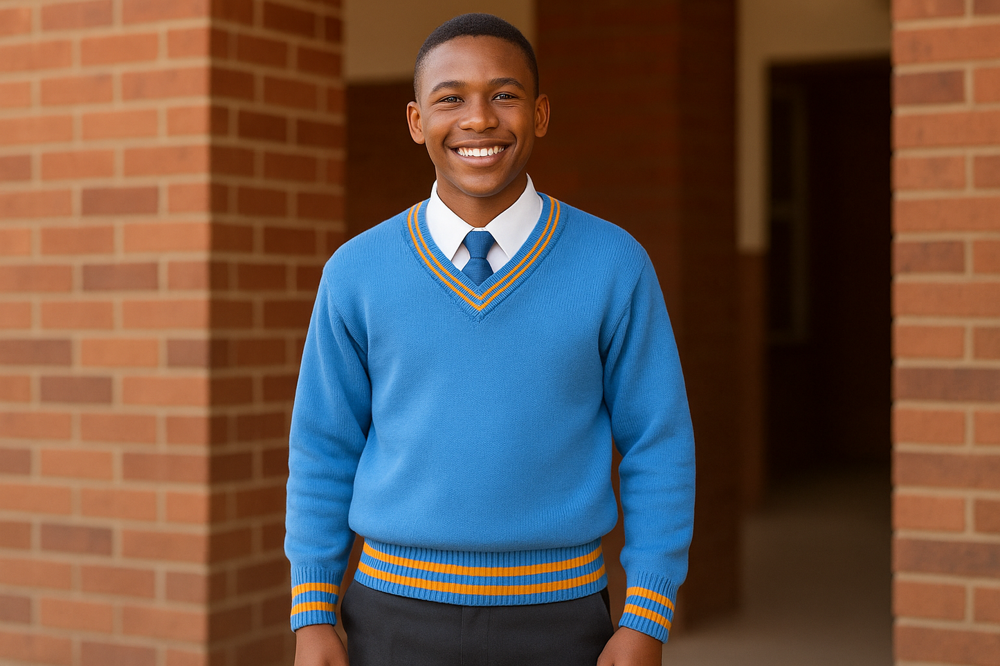 Older student with correct gold trim