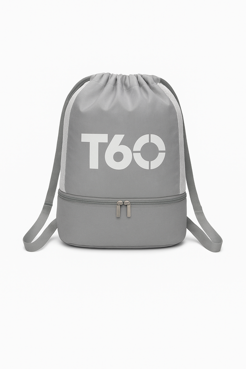 T60 Drawstring Backpack with Dual Compartments – Multiple Colors Available
