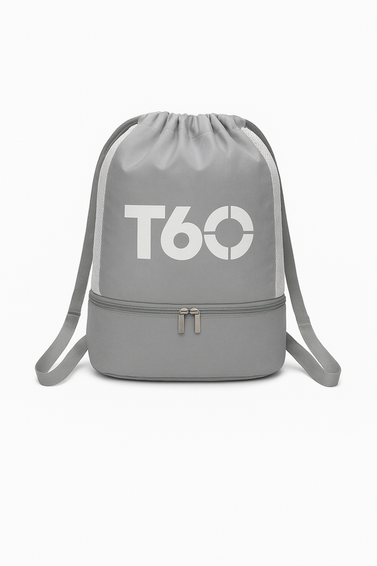 T60 Drawstring Backpack with Dual Compartments – Multiple Colors Available
