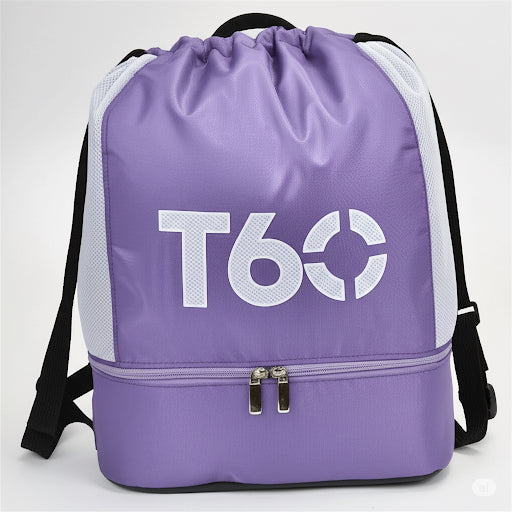 T60 Drawstring Backpack with Dual Compartments – Multiple Colors Available