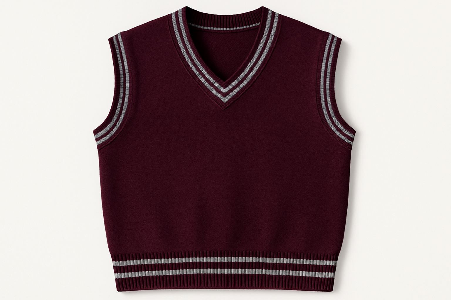 Maroon Sweater Product Mockup - Gray Trims