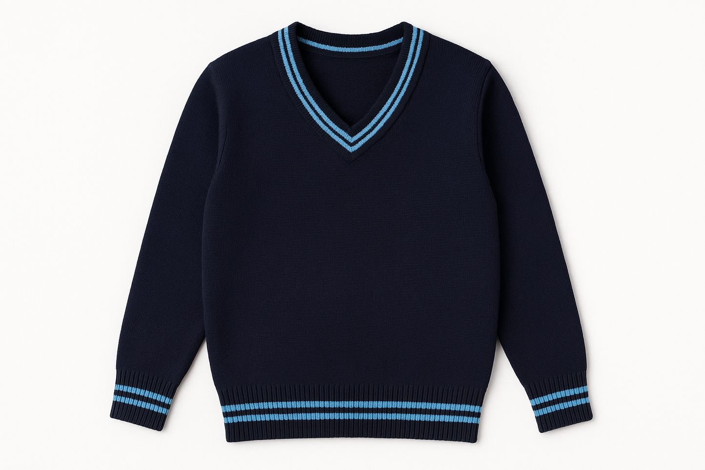 Navy School Sweater - Product Detail - Two Slim Stripes