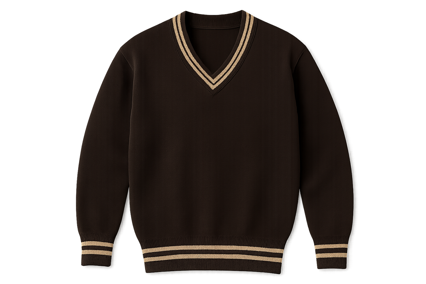 Plain brown school sweater product mockup