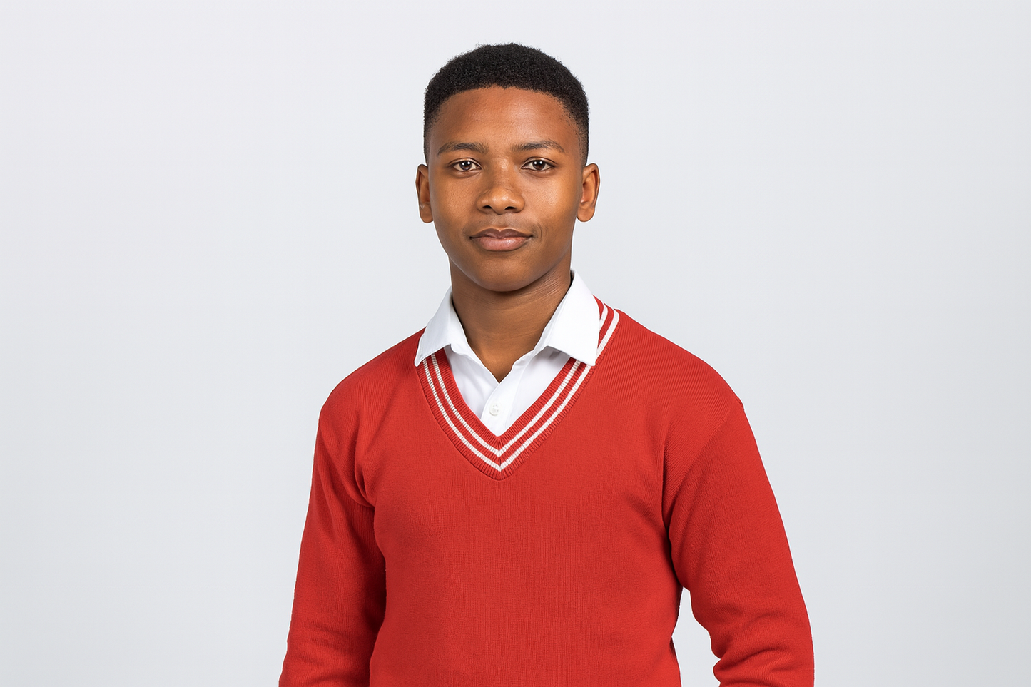 Red Sweater with White Trim - Larger Size