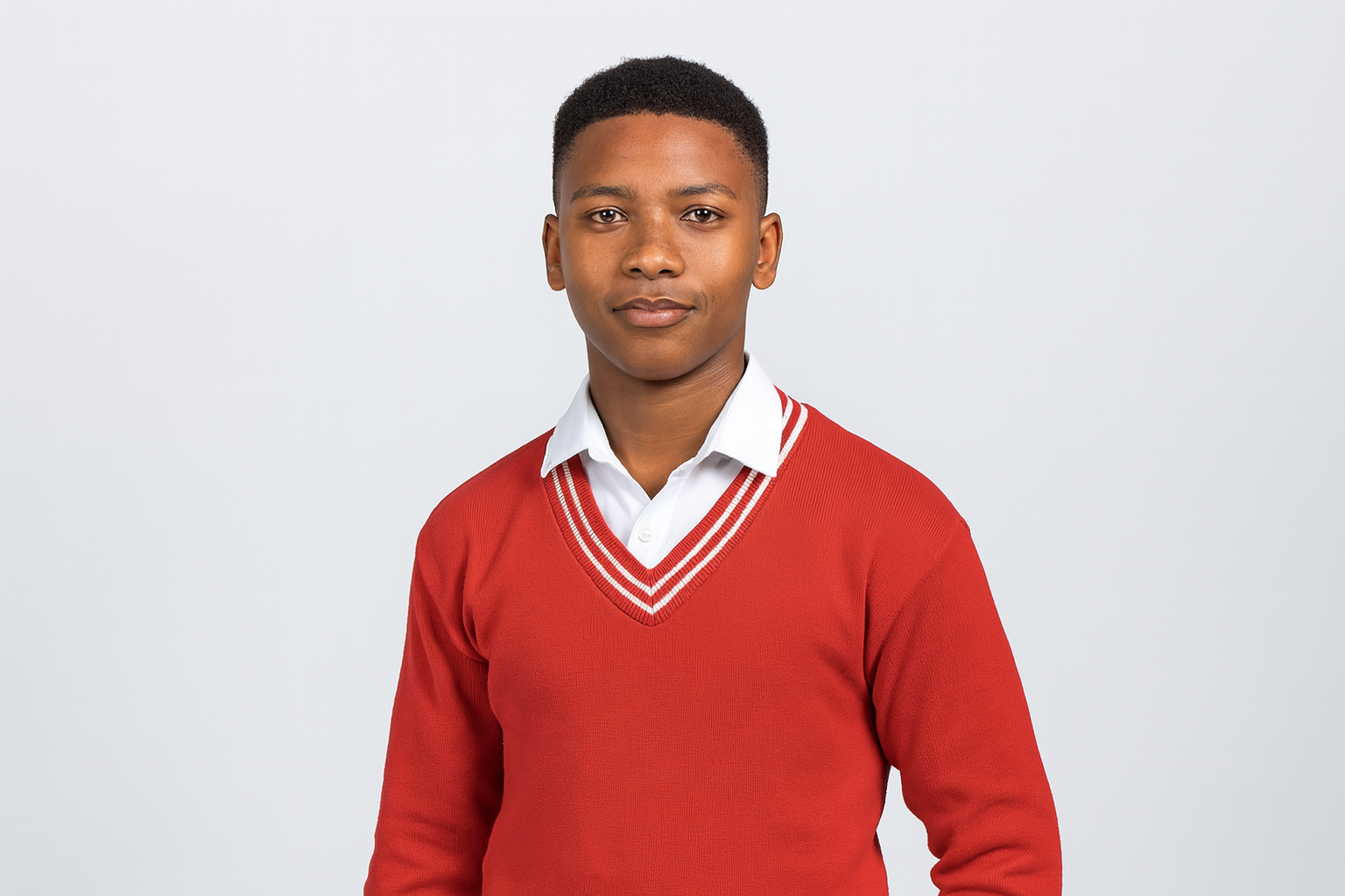 Red Sweater with White Trim - Larger Size