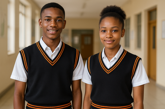 Two students with corrected trim